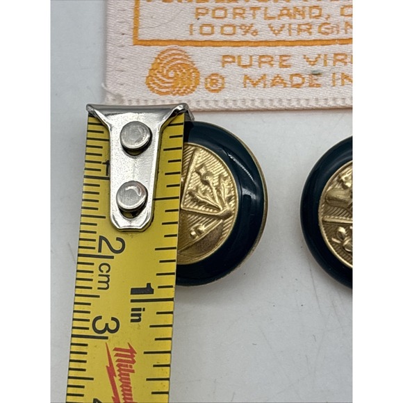 Vintage Pendleton Dark Green Gold Brass Buttons From Ladies Blazer Jacket X8 - Picture 5 of 10